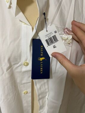 Ralph Lauren Men’s White Button-Down Dress Shirt